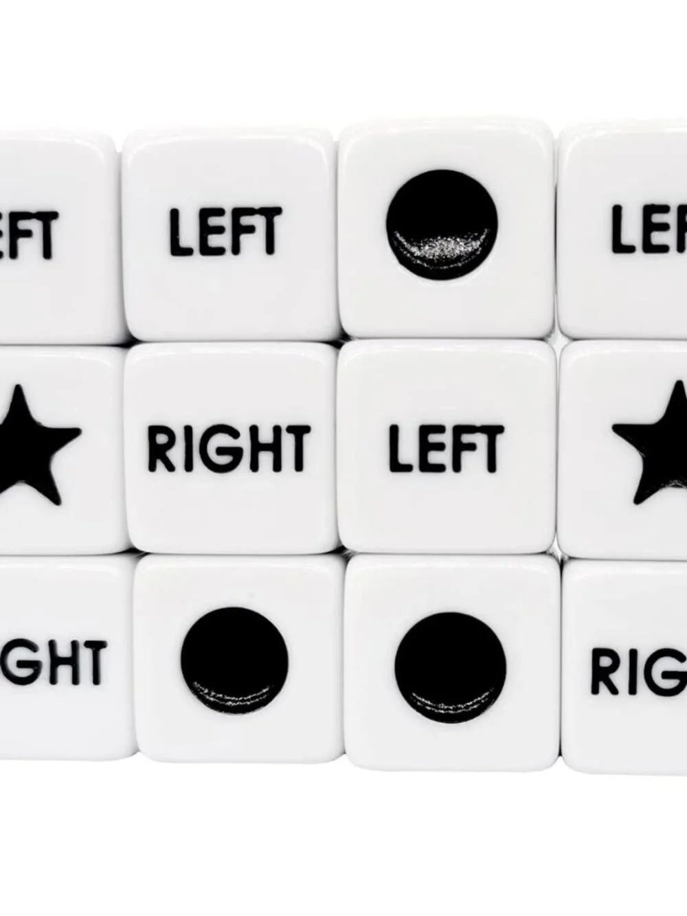 Ahoper Right Left Center Dice Only 12 Dices Prime Dice Game( six sided ,16mm Sta